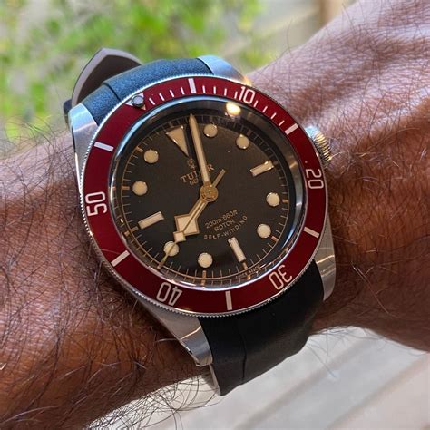 tudor black bay red rose|tudor black bay red bezel.